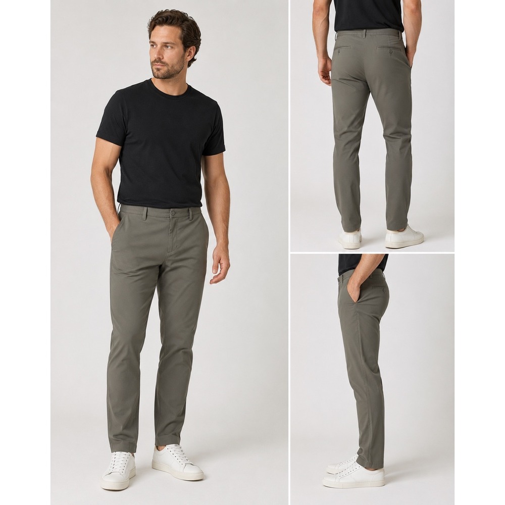 Lululemon Commission Pant Slim Fit Warpstreme 30 Olive Green Men Trousers Chino